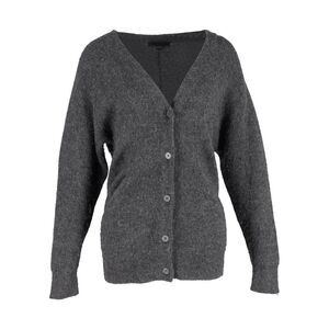 Alexander Wang Buttoned Cardigan in Grey Wool